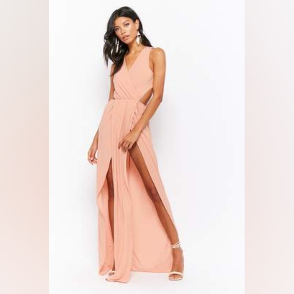 Peach Long dress - small